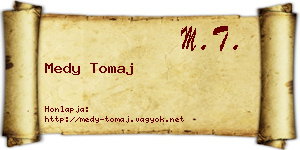 Medy Tomaj névjegykártya